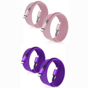 4 - 10 ft USB C to USB C NIB Pink and Purple